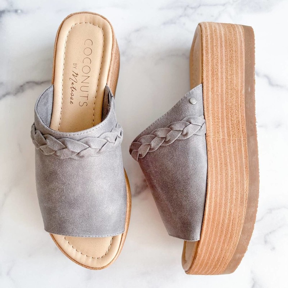 Coconut Matisse Labelle Sandal Platform Gray Shoe